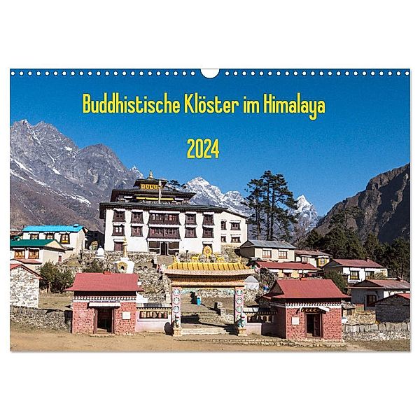 Buddhistische Klöster im Himalaya (Wandkalender 2024 DIN A3 quer), CALVENDO Monatskalender, Jens König