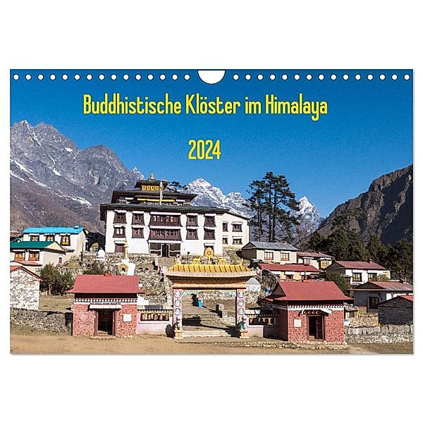 Buddhistische Klöster im Himalaya (Wandkalender 2024 DIN A4 quer), CALVENDO Monatskalender, Jens König