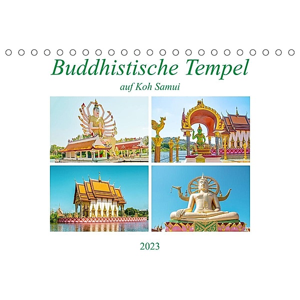 Buddhistische Tempel auf Koh Samui (Tischkalender 2023 DIN A5 quer), Nina Schwarze