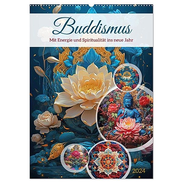 Buddismus (Wandkalender 2024 DIN A2 hoch), CALVENDO Monatskalender, Steffen Gierok-Latniak