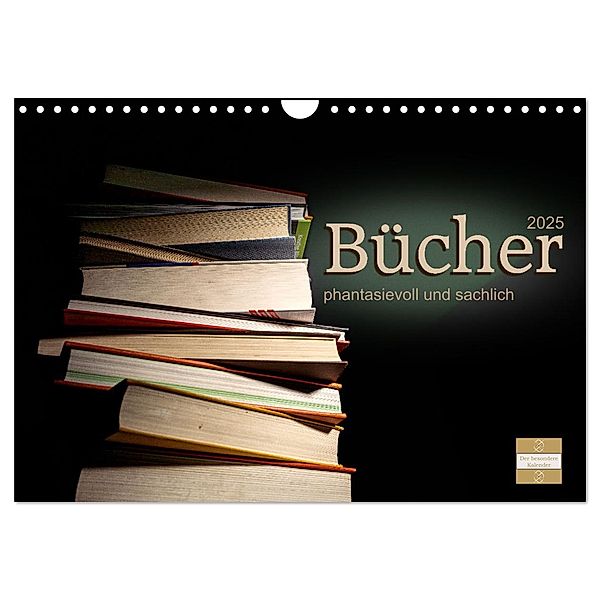Bücher phantasievoll und sachlich (Wandkalender 2025 DIN A4 quer), CALVENDO Monatskalender, Calvendo, Christiane calmbacher