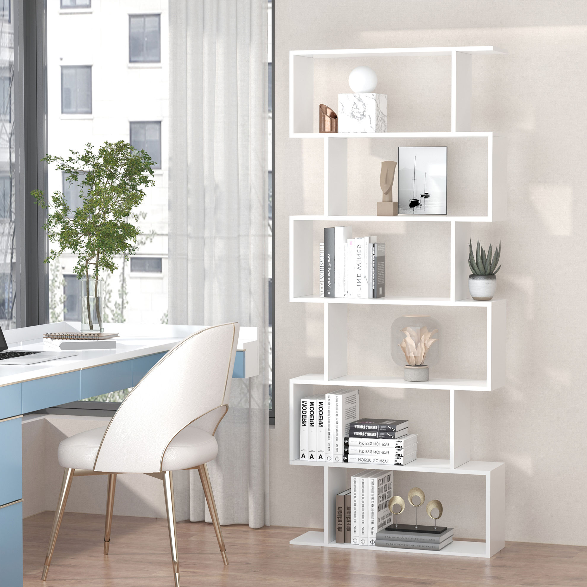 Bücherregal mit 6 Fächer Farbe: weiß bestellen | Weltbild.de