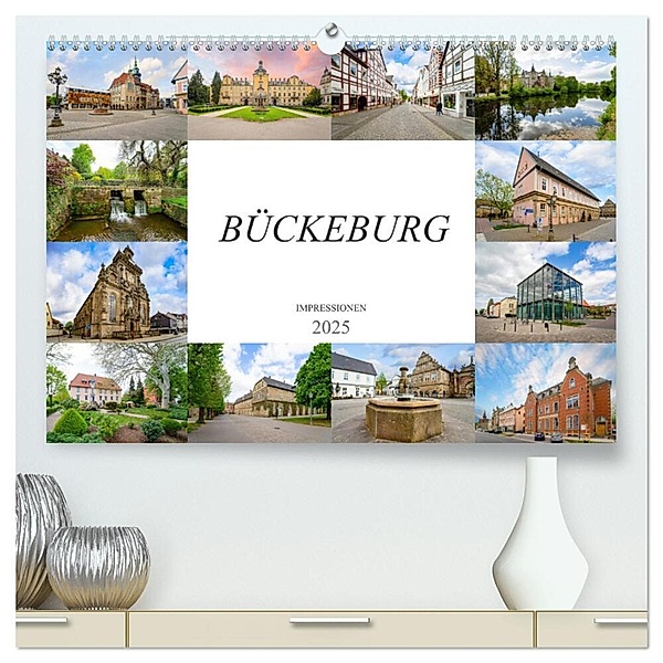 Bückeburg Impressionen (hochwertiger Premium Wandkalender 2025 DIN A2 quer), Kunstdruck in Hochglanz, Calvendo, Dirk Meutzner