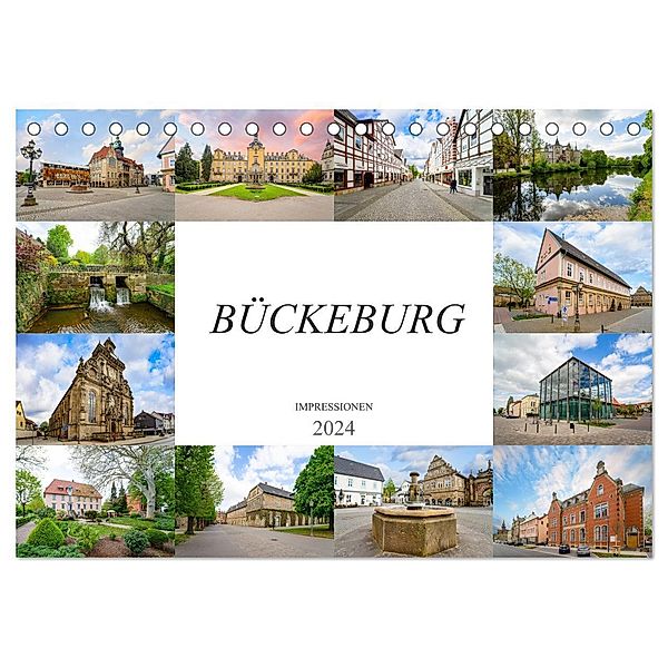 Bückeburg Impressionen (Tischkalender 2024 DIN A5 quer), CALVENDO Monatskalender, Dirk Meutzner