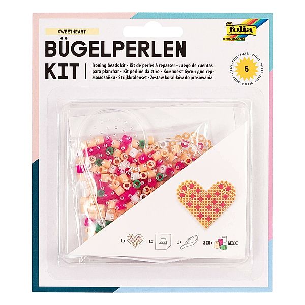 folia Bügelperlen Kit SWEETHEART 222-teilig