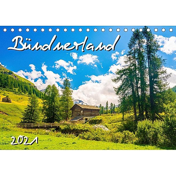 Bündnerland (Tischkalender 2021 DIN A5 quer), Gerd-Uwe Neukamp