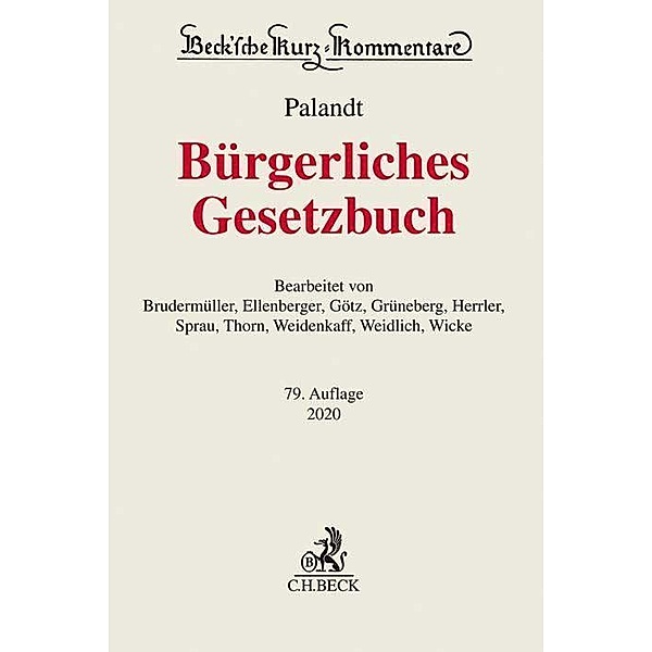 Bürgerliches Gesetzbuch (BGB), Kommentar, Otto Palandt