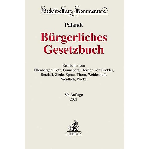 Bürgerliches Gesetzbuch (BGB), Kommentar, Otto Palandt