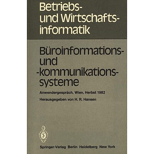 Büroinformations- und -kommunikationssysteme / Betriebs- und Wirtschaftsinformatik Bd.2
