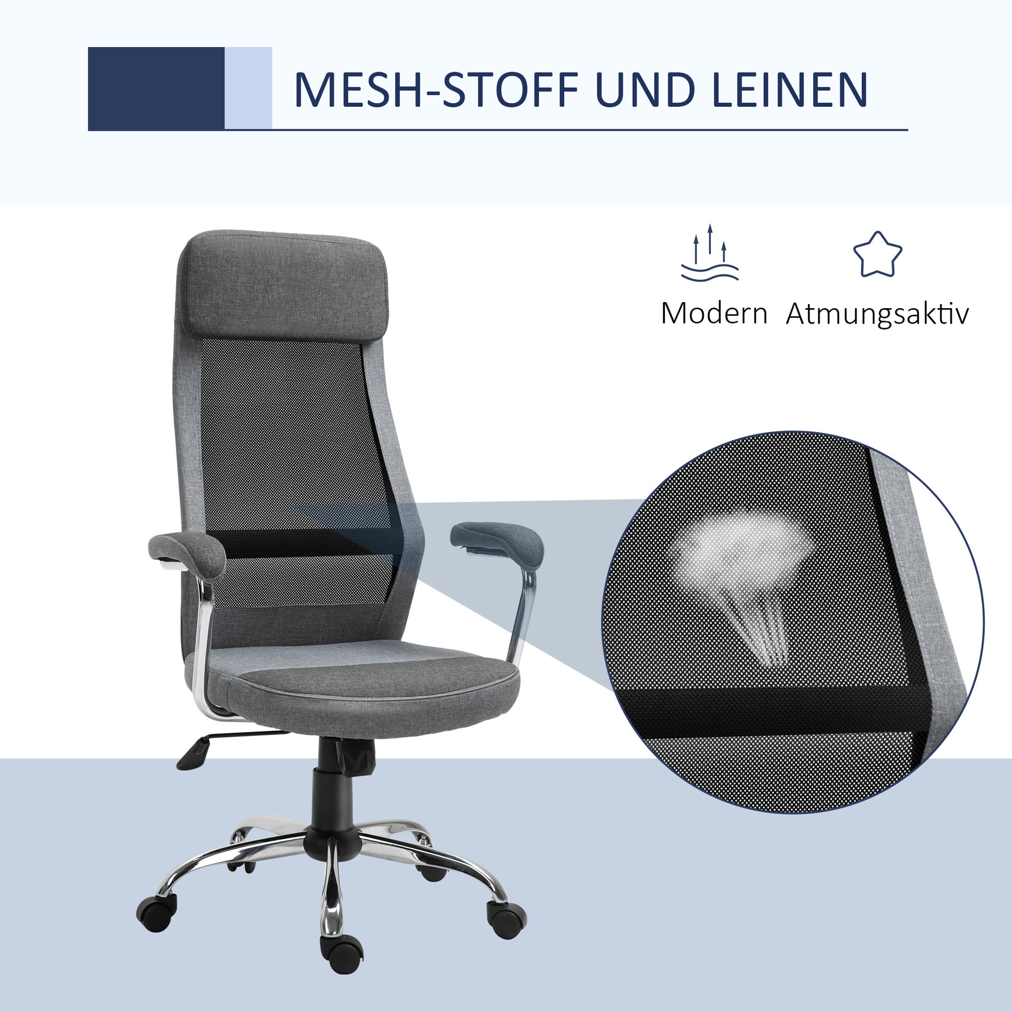 Bürostuhl ergonomisch und mit hoher Rückenlehne | Weltbild.de