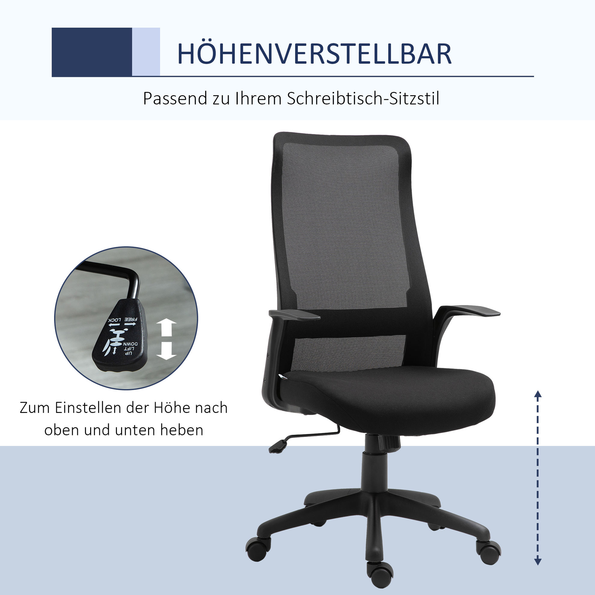 Bürostuhl ergonomisches liniendesign, atmungsaktiv, highend-Gas-lift |  Weltbild.de