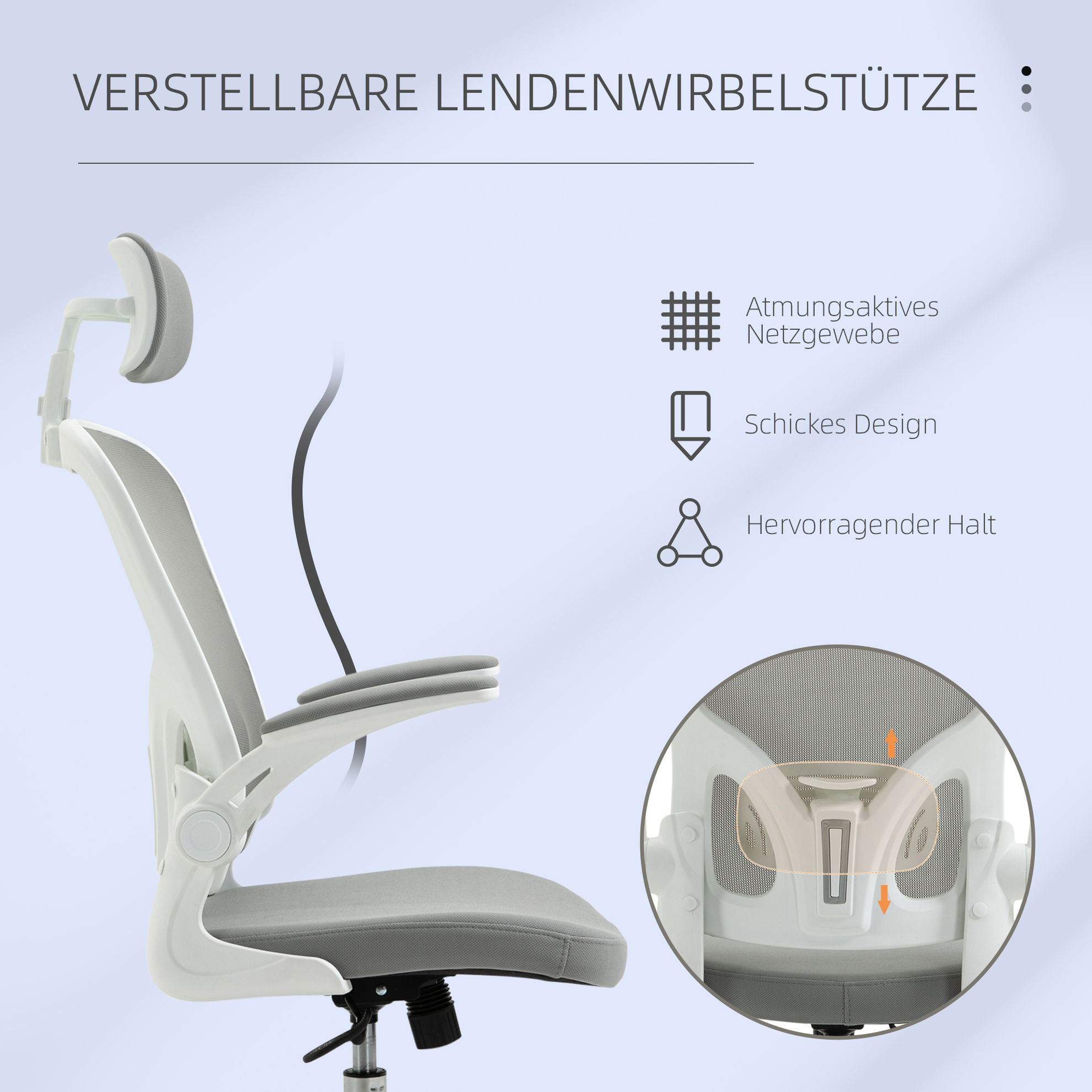 Bürostuhl Ergonomisches Liniendesign mit dicker Polsterung online kaufen -  Orbisana