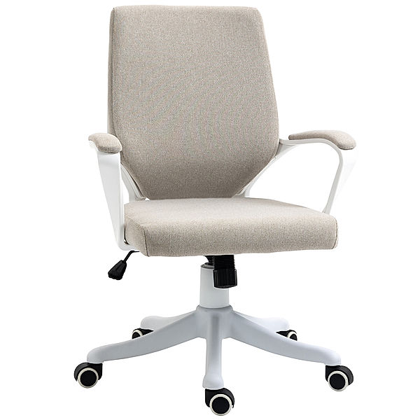 Bürostuhl ergonomisches liniendesign, weiche Polsterung (Farbe: beige/weiß)