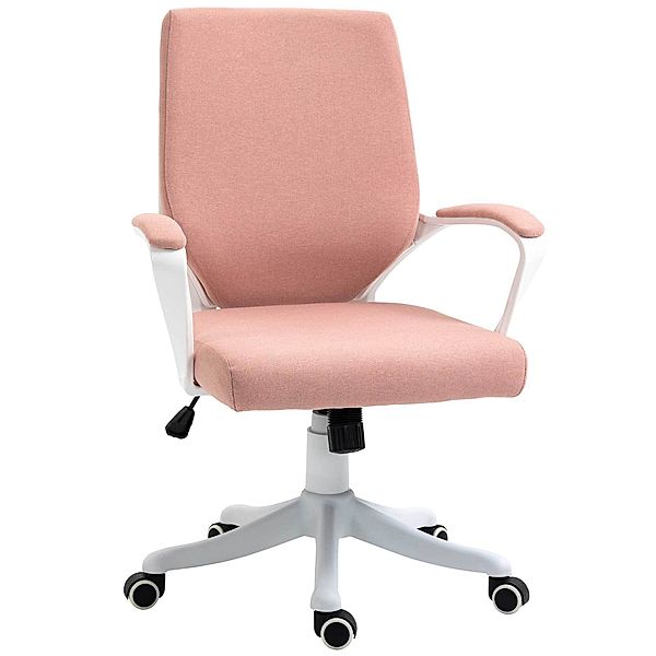 Bürostuhl ergonomisches liniendesign, weiche Polsterung (Farbe: rosa/weiß)