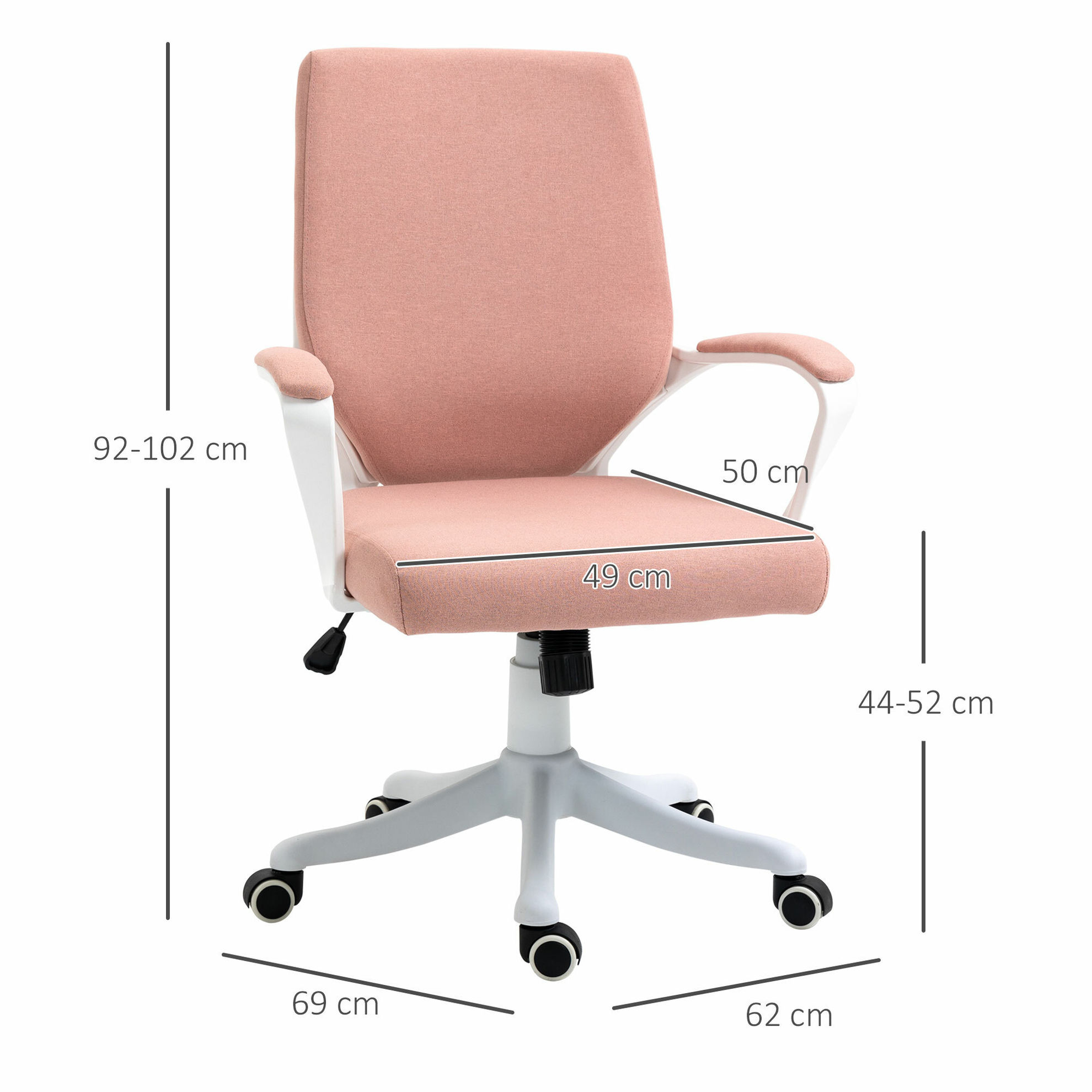 Bürostuhl ergonomisches liniendesign, weiche Polsterung Farbe: rosa weiß |  Weltbild.de