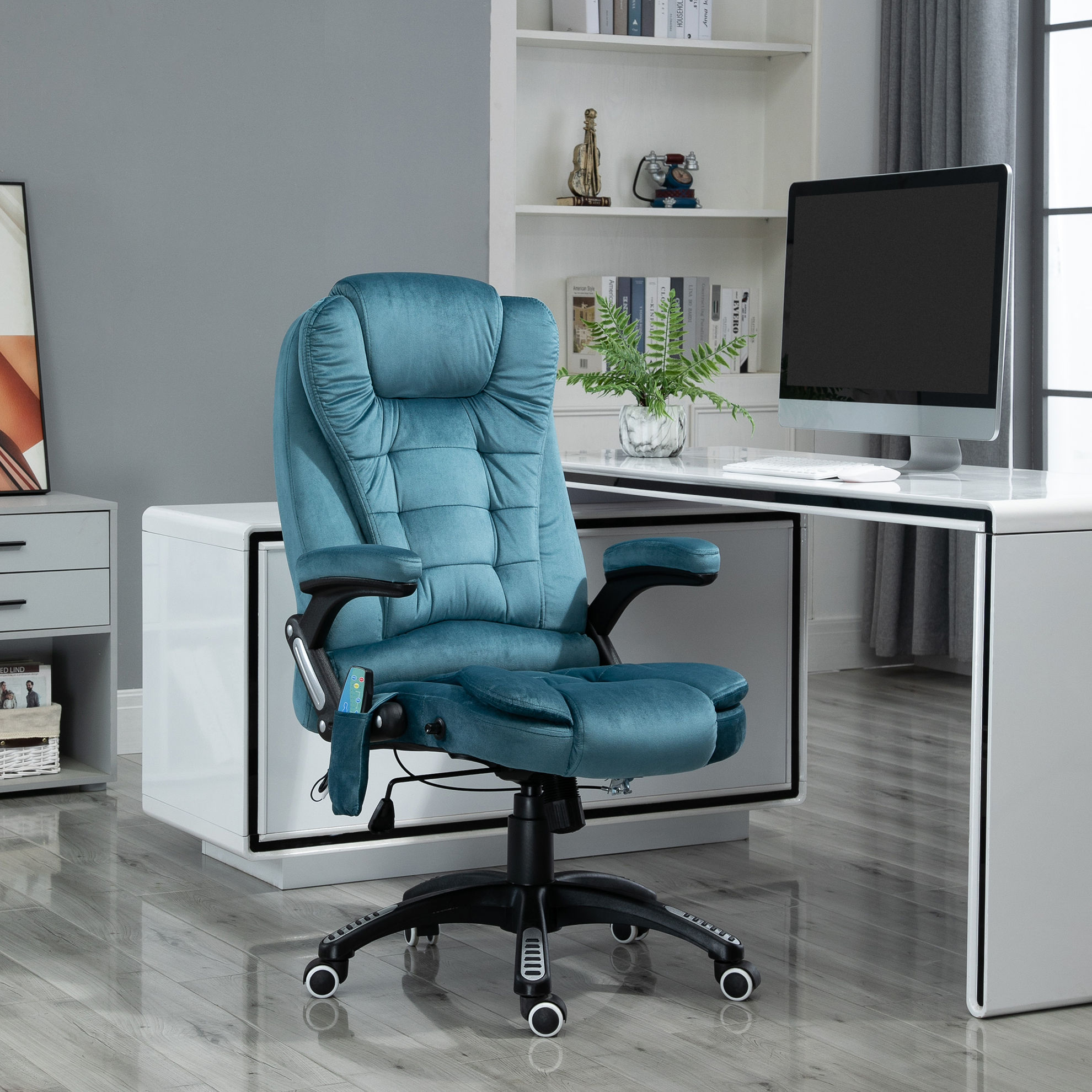 Bürostuhl mit Massage- und Wärmefunktion Farbe: blau online kaufen -  Orbisana