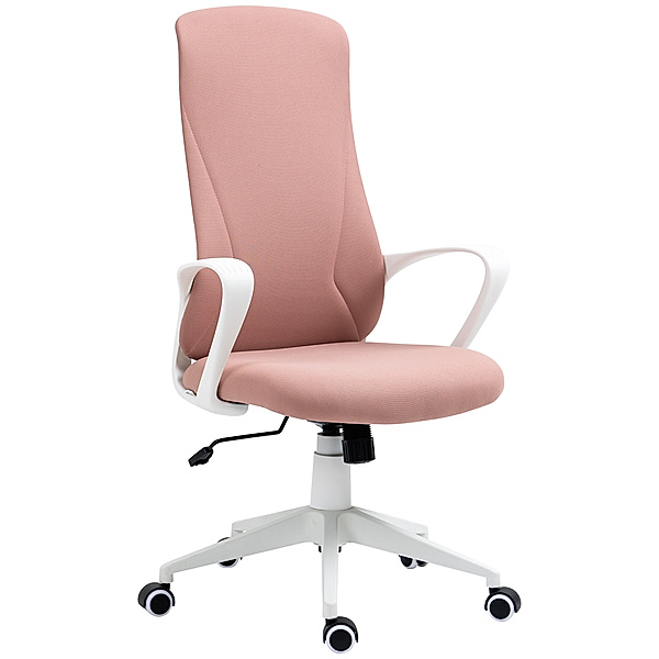 Bürostuhl mit Wippfunktion grau (Farbe: rosa)