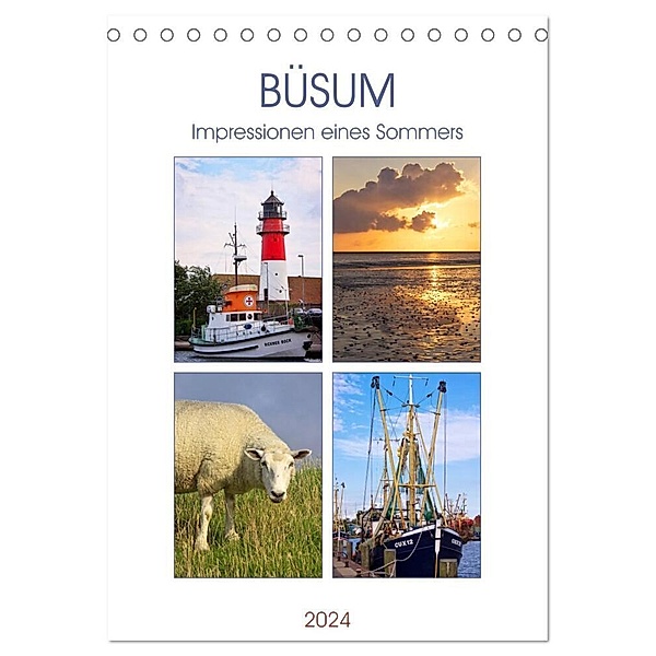 Büsum - Impressionen eines Sommers (Tischkalender 2024 DIN A5 hoch), CALVENDO Monatskalender, AD DESIGN Photo + PhotoArt, Angela Dölling