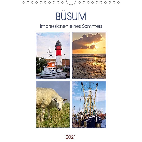 Büsum - Impressionen eines Sommers (Wandkalender 2021 DIN A4 hoch), Angela Dölling, AD DESIGN Photo + PhotoArt