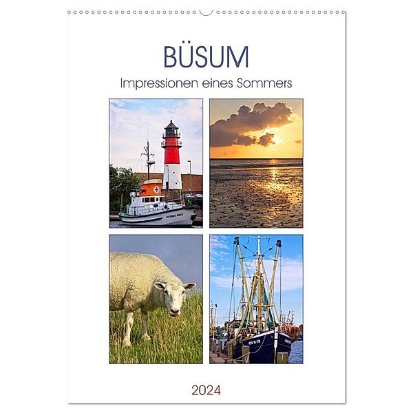 Büsum - Impressionen eines Sommers (Wandkalender 2024 DIN A2 hoch), CALVENDO Monatskalender, AD DESIGN Photo + PhotoArt, Angela Dölling