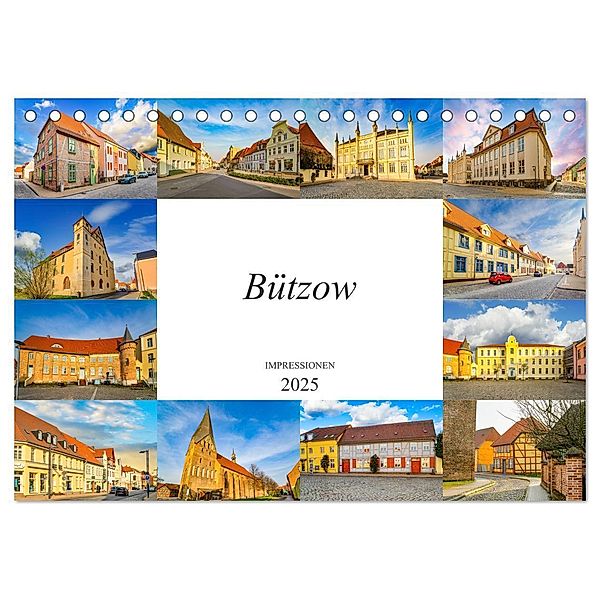 Bützow Impressionen (Tischkalender 2025 DIN A5 quer), CALVENDO Monatskalender, Calvendo, Dirk Meutzner