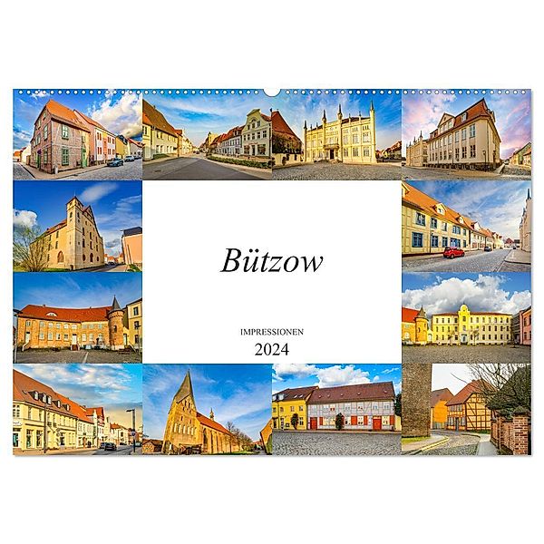Bützow Impressionen (Wandkalender 2024 DIN A2 quer), CALVENDO Monatskalender, Dirk Meutzner