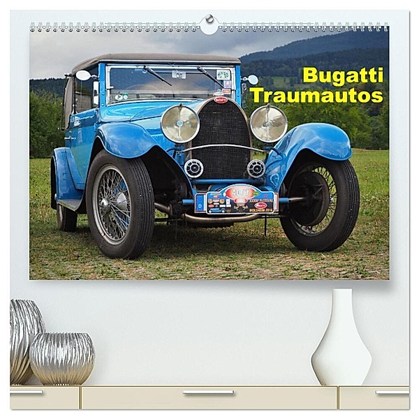 Bugatti Traumautos (hochwertiger Premium Wandkalender 2024 DIN A2 quer), Kunstdruck in Hochglanz, insideportugal