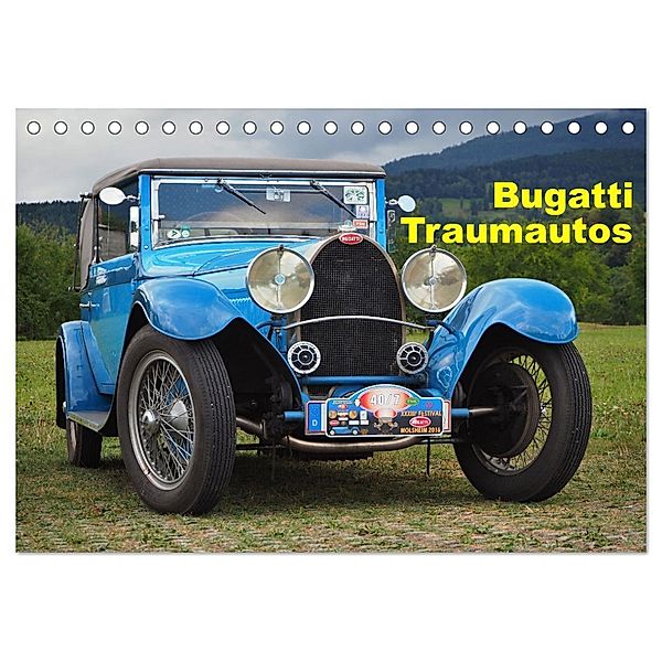 Bugatti Traumautos (Tischkalender 2024 DIN A5 quer), CALVENDO Monatskalender, insideportugal