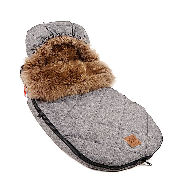 Kaiser Naturfelle Buggy-Fusssack PREMIUM mit Lammfell in cappuccino