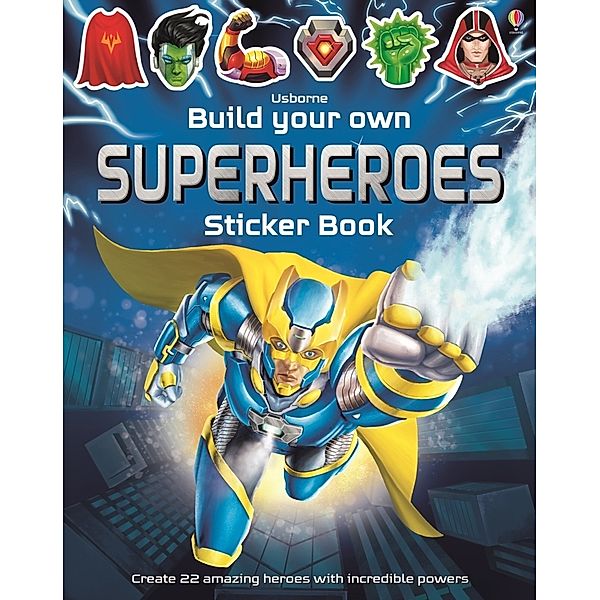 Build Your Own Superheroes Sticker Book, Simon Tudhope
