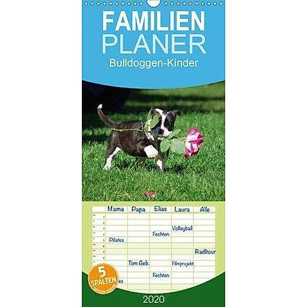 Bulldoggen-Kinder - Familienplaner hoch (Wandkalender 2020 , 21 cm x 45 cm, hoch), Elisabeth Stanzer