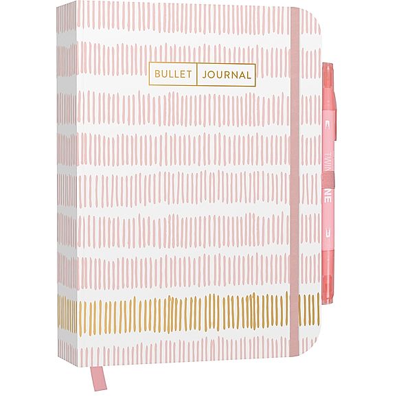 Bullet Journal Stripes 05 mit original Tombow TwinTone Dual-Tip Marker 61 peach pink