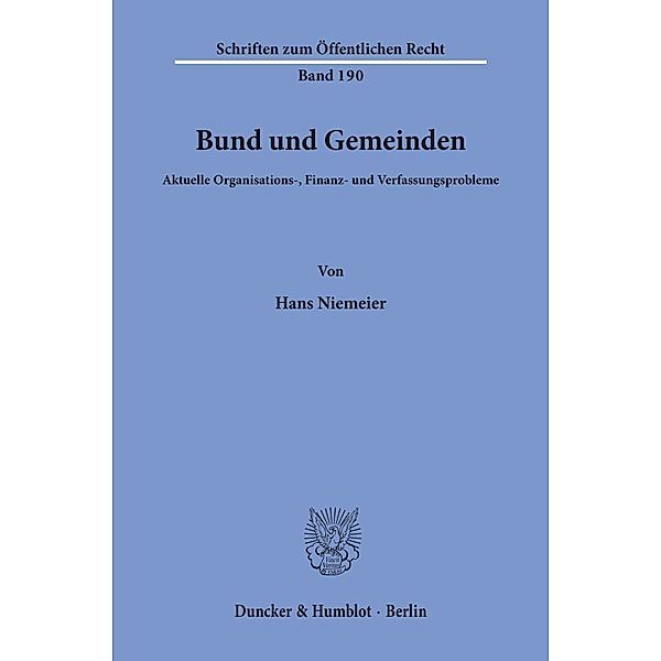 Bund und Gemeinden., Hans Niemeier