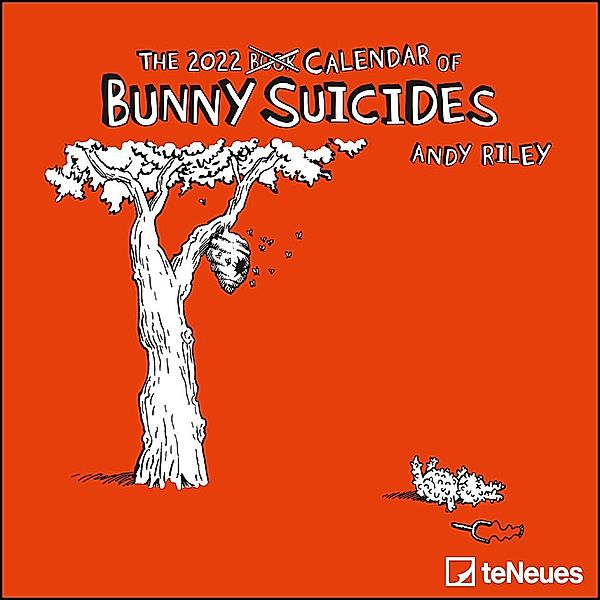 Bunny Suicides 2022 - Wand-Kalender - Mini-Broschürenkalender - 17,5x17,5 - 17,5x35 geöffnet - Cartoon
