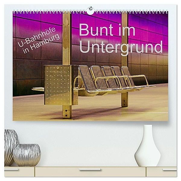Bunt im Untergrund (hochwertiger Premium Wandkalender 2024 DIN A2 quer), Kunstdruck in Hochglanz, Sarnade