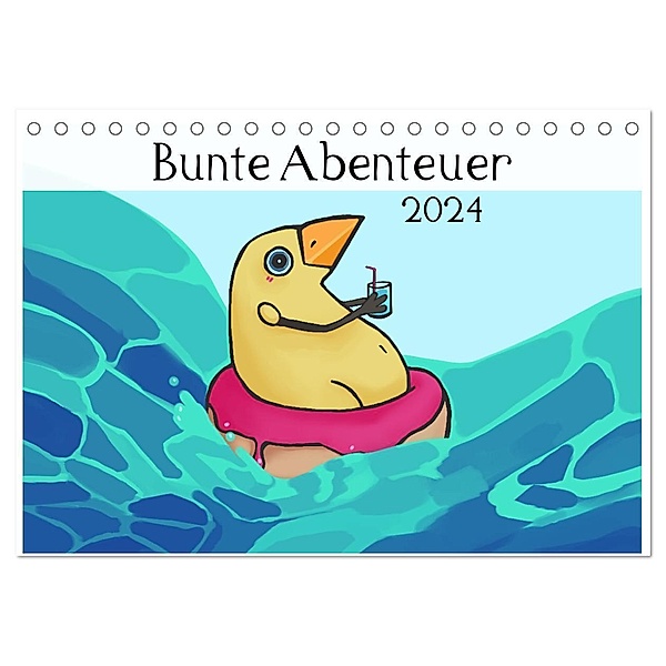 Bunte Abenteuer (Tischkalender 2024 DIN A5 quer), CALVENDO Monatskalender, Anemoyaga