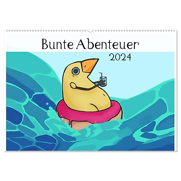 Bunte Abenteuer (Wandkalender 2024 DIN A2 quer), CALVENDO Monatskalender, Anemoyaga