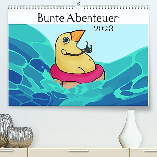 Bunte AbenteuerAT-Version  (Premium, hochwertiger DIN A2 Wandkalender 2023, Kunstdruck in Hochglanz), Anemoyaga