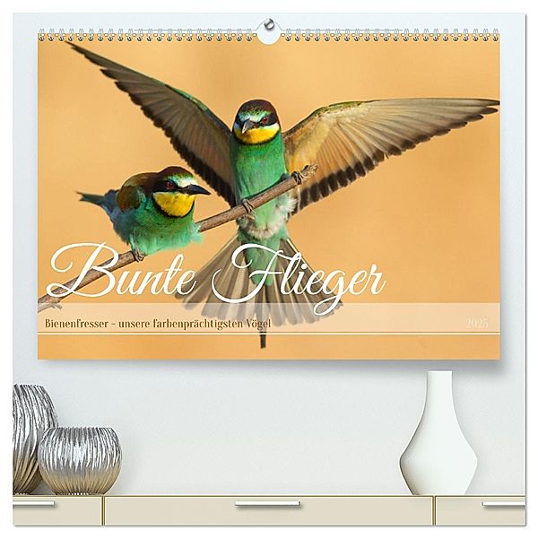 Bunte Flieger (hochwertiger Premium Wandkalender 2025 DIN A2 quer), Kunstdruck in Hochglanz, Calvendo, Frederic Bauer