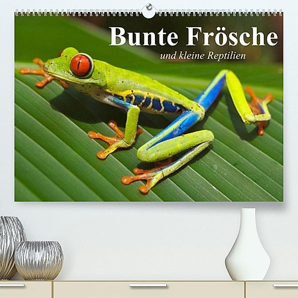 Bunte Frösche und kleine Reptilien (Premium, hochwertiger DIN A2 Wandkalender 2023, Kunstdruck in Hochglanz), Elisabeth Stanzer