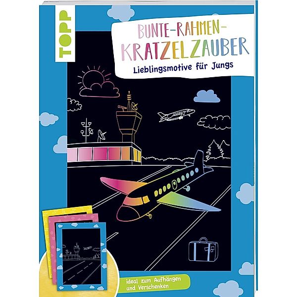 Bunte-Rahmen-Kratzelzauber - Lieblingsmotive für Jungs, frechverlag