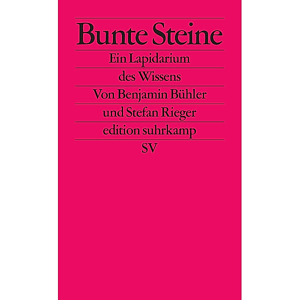 Bunte Steine, Benjamin Bühler, Stefan Rieger