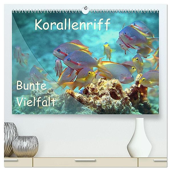Bunte Vielfalt im Korallenriff (hochwertiger Premium Wandkalender 2024 DIN A2 quer), Kunstdruck in Hochglanz, Ute Niemann