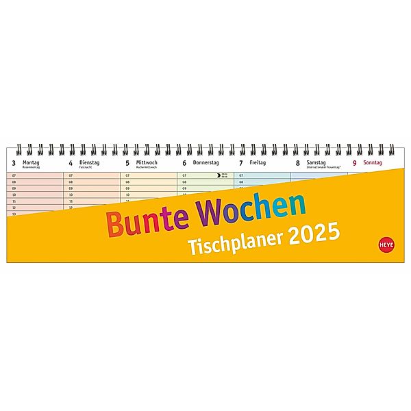 Bunte Wochen Wochenquerplaner 2025