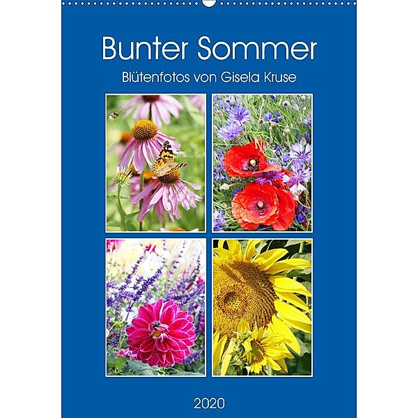 Bunter Sommer (Wandkalender 2020 DIN A2 hoch), Gisela Kruse