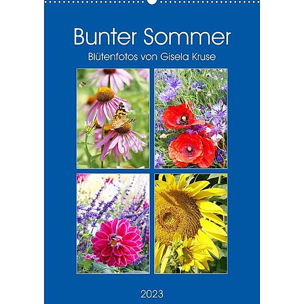 Bunter Sommer (Wandkalender 2023 DIN A2 hoch), Gisela Kruse