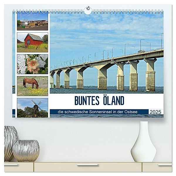 BUNTES ÖLAND (hochwertiger Premium Wandkalender 2025 DIN A2 quer), Kunstdruck in Hochglanz, Calvendo, Konstanze Junghanns