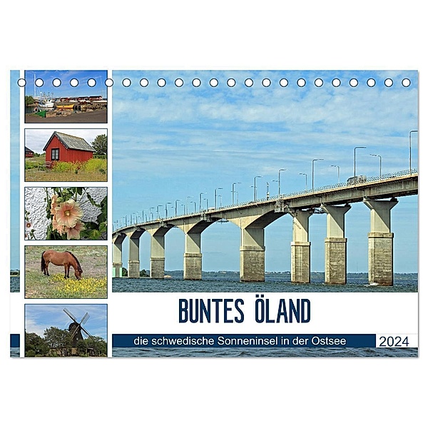 BUNTES ÖLAND (Tischkalender 2024 DIN A5 quer), CALVENDO Monatskalender, Konstanze Junghanns