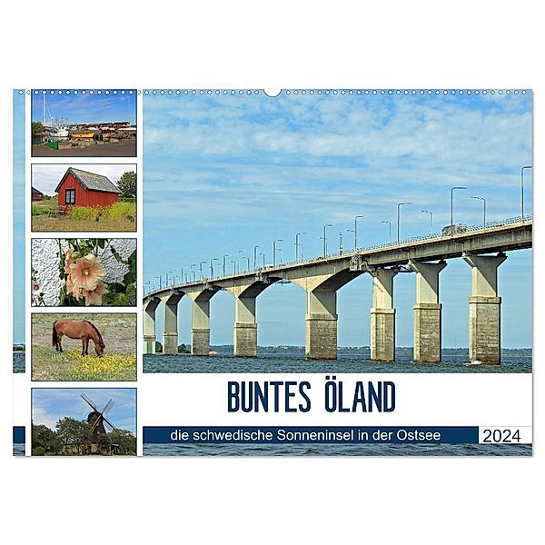 BUNTES ÖLAND (Wandkalender 2024 DIN A2 quer), CALVENDO Monatskalender, Konstanze Junghanns