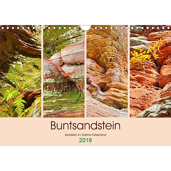 Buntsandstein - Sandstein im Dahner Felsenland (Wandkalender 2019 DIN A4 quer)